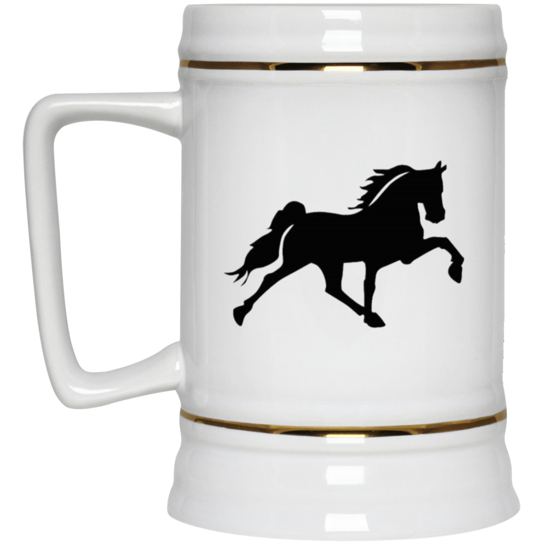 TENNESSEE WALKING HORSE DESIGN 3 JMD (BLACK) 22217 Beer Stein 22oz.