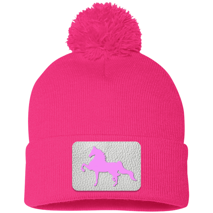 AMERICAN SADDLEBRED PINK SP15 Pom Pom Knit Cap - Patch