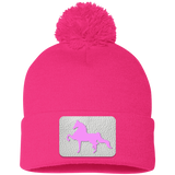 AMERICAN SADDLEBRED PINK SP15 Pom Pom Knit Cap - Patch