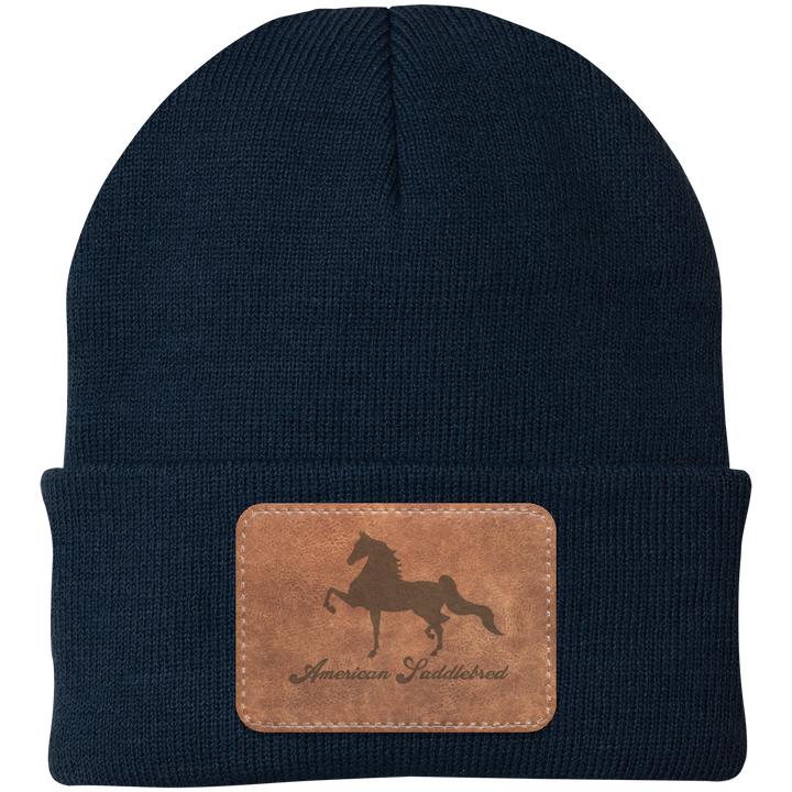 AMERICAN SADDLEBRED ON LEATHER CP90 Knit Cap - Patch