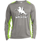 Walk On ST361LS Long Sleeve Heather Colorblock Performance Tee