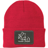HUNTER JUMPER BLACK LEATHER CP90 Knit Cap - Patch