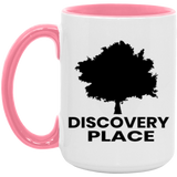 DISCOVERY PLACE LOGO 2023 DESIGN 2 ALL BLACK AM15OZ 15oz. Accent Mug
