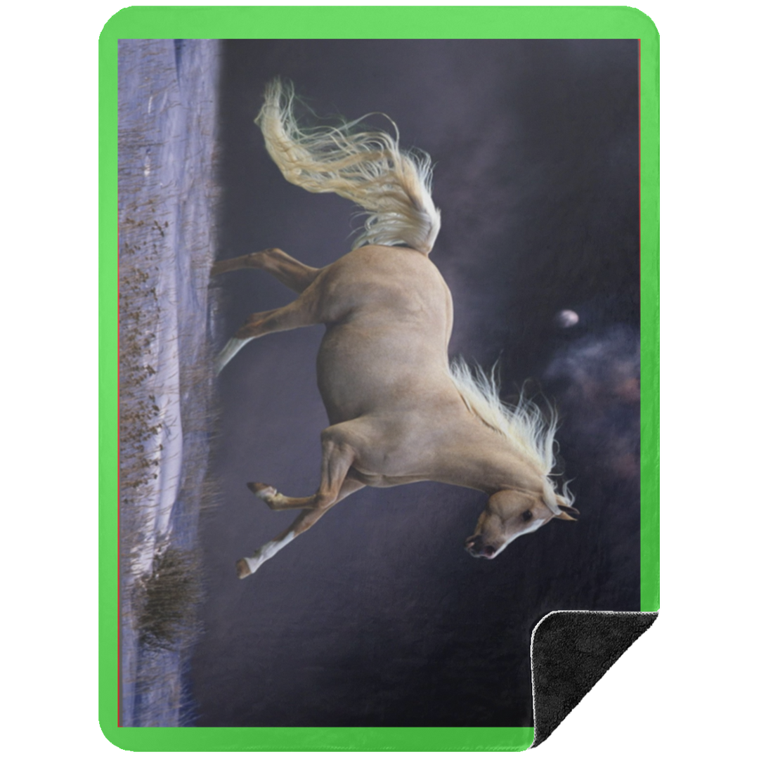 PALOMINO HORSE 1 BSHL Premium Black Sherpa Blanket 60x80