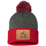 TURNIN AND BURNIN ON LEATHER SP15 Pom Pom Knit Cap - Patch