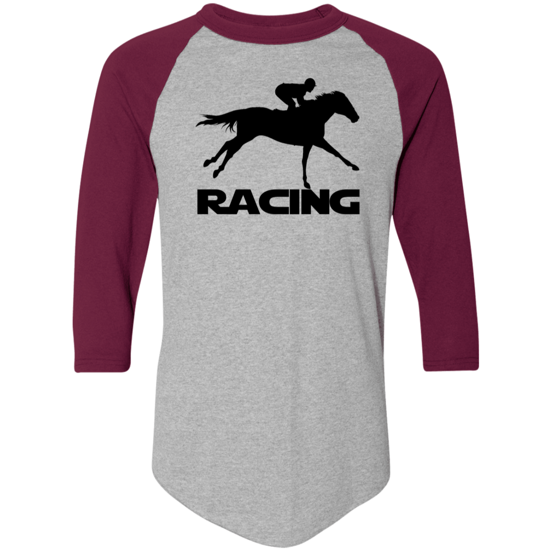 RACING (BLACK) 4HORSE 4420 Colorblock Raglan Jersey