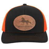 AMERICAN SADDLEBRED ON LEATHER 104C Trucker Snap Back - Patch