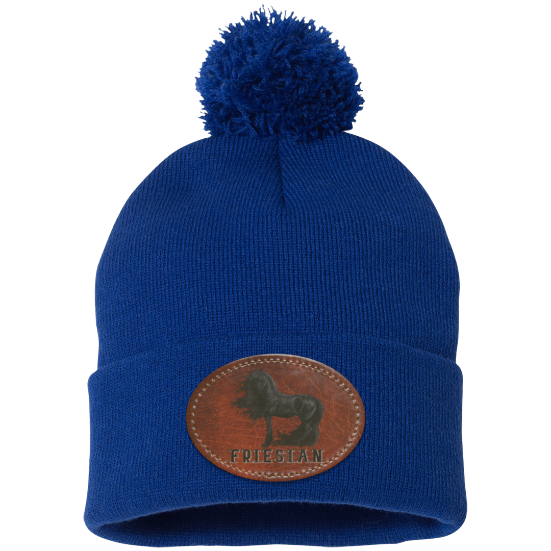FRIESIAN ON LEATHER SP15 Pom Pom Knit Cap - Patch