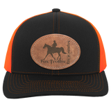 MISSOURI FOX TROTTER ON LEATHER 104C Trucker Snap Back - Patch