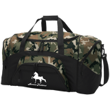 AMERICAN SADDLEBRED (DESIGN 1) WHITE 4HORSE BG99 Colorblock Sport Duffel