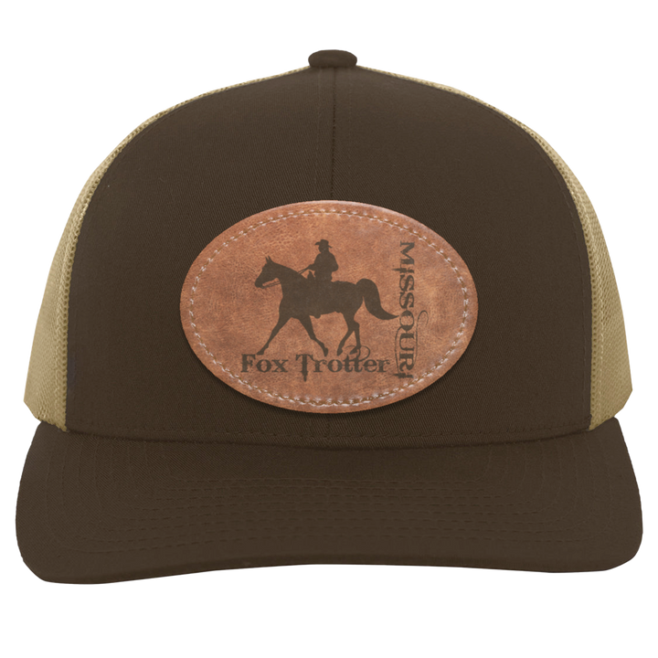 MISSOURI FOX TROTTER ON LEATHER 104C Trucker Snap Back - Patch