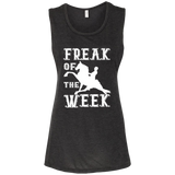 FREAK OF THE WEEK (WHITE) B8803 Ladies' Flowy Muscle Tank