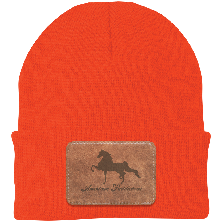 AMERICAN SADDLEBRED ON LEATHER CP90 Knit Cap - Patch