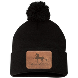 AMERICAN SADDLEBRED ON LEATHER SP15 Pom Pom Knit Cap - Patch