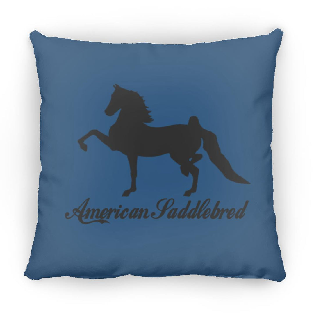 American Saddlebred 2 (black) ZP16 Medium Square Pillow