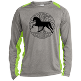 TWH PLEASURE TREE OF LIFE ST361LS Long Sleeve Heather Colorblock Performance Tee