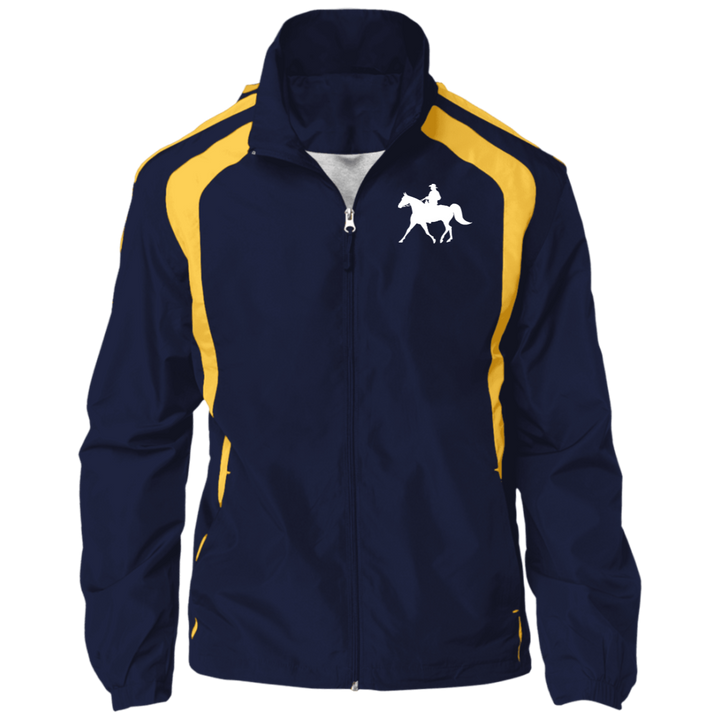 Missouri Fox Trotter WITH MALE RIDER WHITE JST60 Jersey-Lined Raglan Jacket