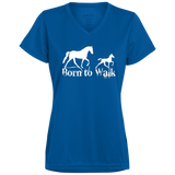 BORN TO WALK 1790 Ladies’ Moisture-Wicking V-Neck Tee