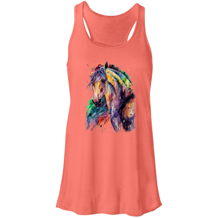 EQUINE ABSTRACT 1 4HORSE B8800 Flowy Racerback Tank