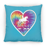 SHE FOUND HER LOVE TWH PLEASURE HEART ZP14 Small Square Pillow