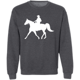 Missouri Fox Trotter WITH MALE RIDER WHITE Z65x Pullover Crewneck Sweatshirt 8 oz (Closeout)
