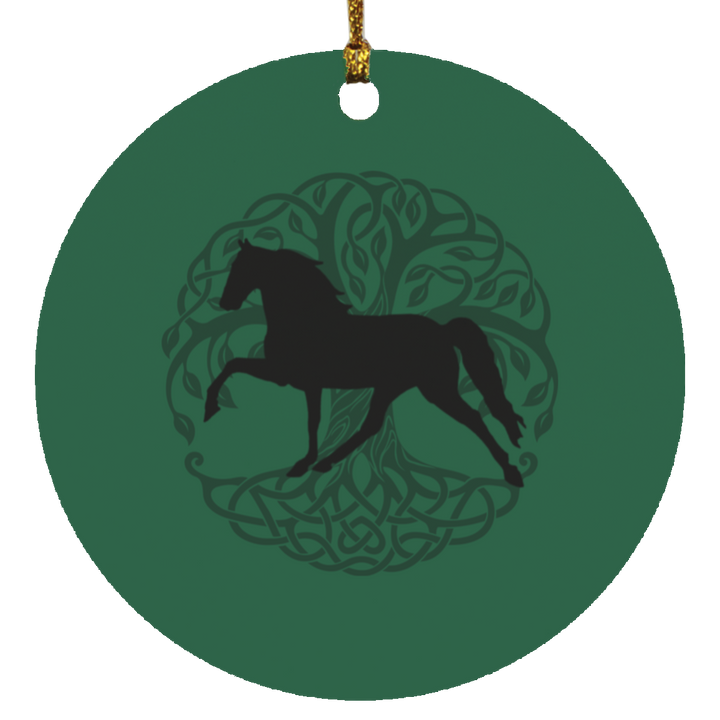 Tennessee Walking Horse PLEASURE TREE OF LIFE SUBORNC Circle Ornament
