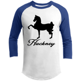 HACKNEY DESIGN 1 (black) 4HORSE T200 3/4 Raglan Sleeve Shirt