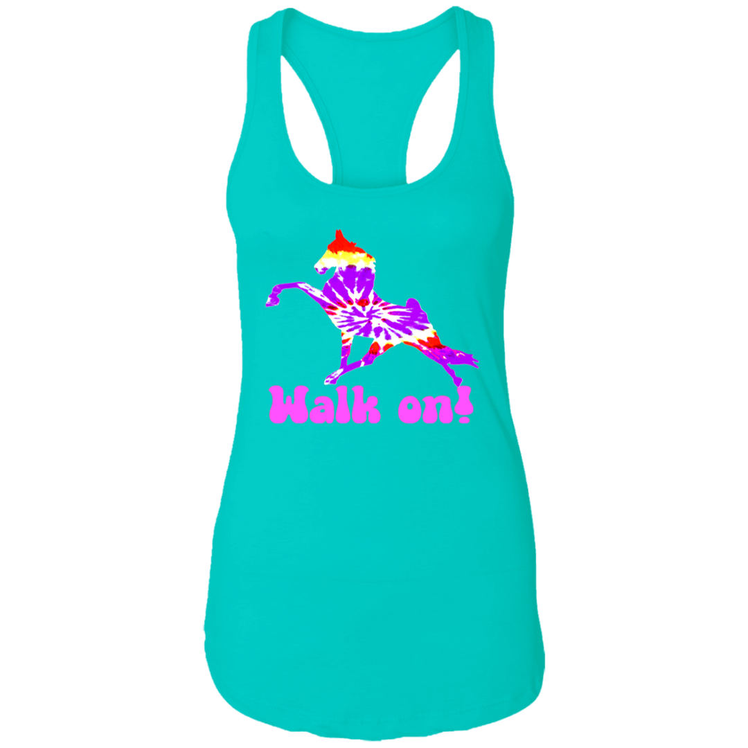TIE DYE WALK ON NL1533 Ladies Ideal Racerback Tank