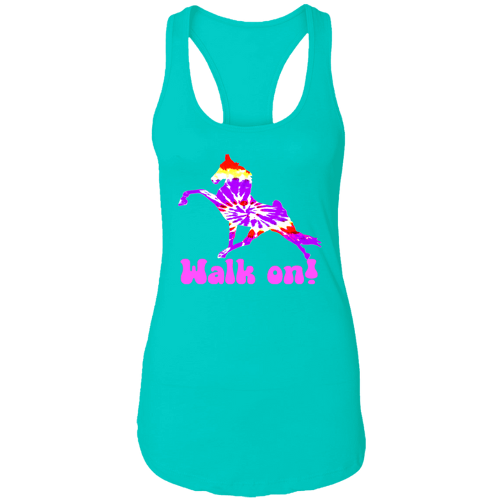 TIE DYE WALK ON NL1533 Ladies Ideal Racerback Tank