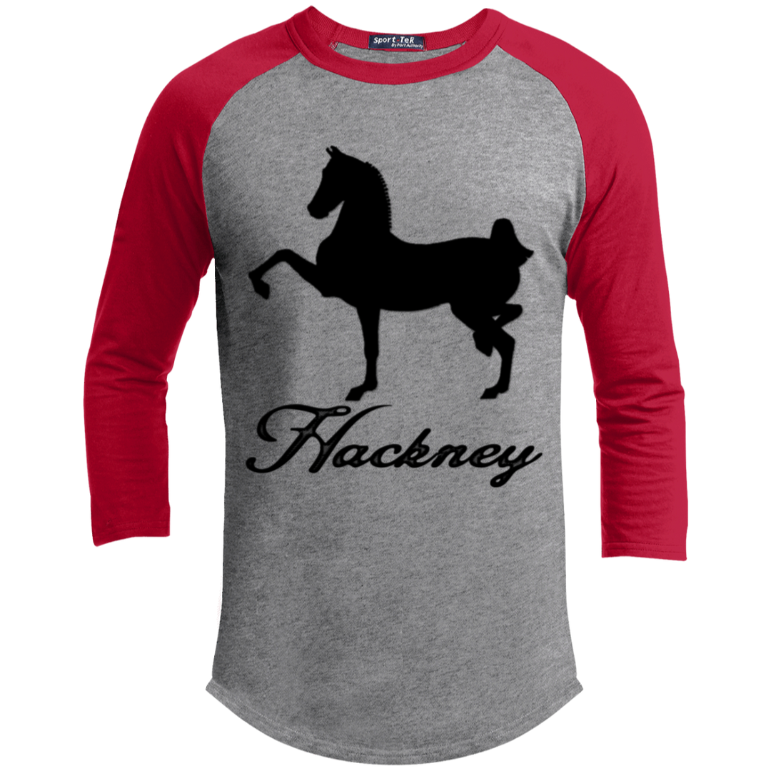 HACKNEY DESIGN 1 (black) 4HORSE YT200 Youth 3/4 Raglan Sleeve Shirt