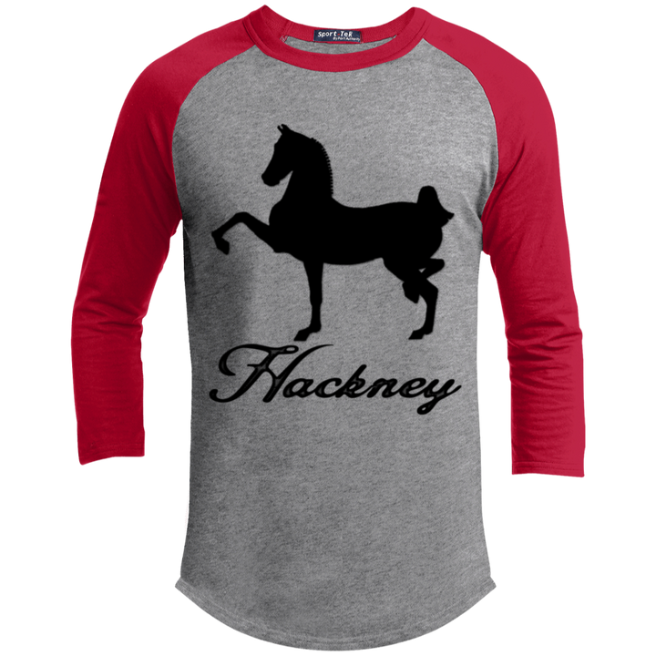 HACKNEY DESIGN 1 (black) 4HORSE YT200 Youth 3/4 Raglan Sleeve Shirt