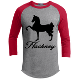 HACKNEY DESIGN 1 (black) 4HORSE YT200 Youth 3/4 Raglan Sleeve Shirt