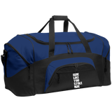 RIDE LIKE YOU STOLE HIM (WHITE) BG99 Colorblock Sport Duffel