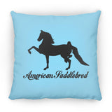 American Saddlebred 2 (black) ZP16 Medium Square Pillow