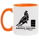 BARREL RACING STYLE 1 4HORSE AM11OZ 11 oz. Accent Mug