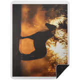 BLACK HORSE 1 BSHL Premium Black Sherpa Blanket 60x80