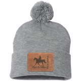MISSOURI FOX TROTTER ON LEATHER SP15 Pom Pom Knit Cap - Patch