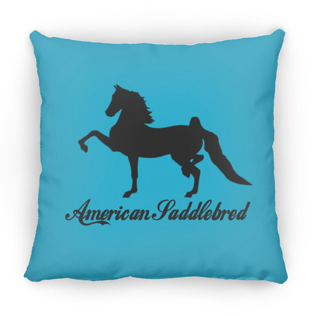 American Saddlebred 2 (black) ZP16 Medium Square Pillow
