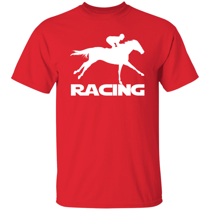 RACING (white) 4HORSE G500 5.3 oz. T-Shirt