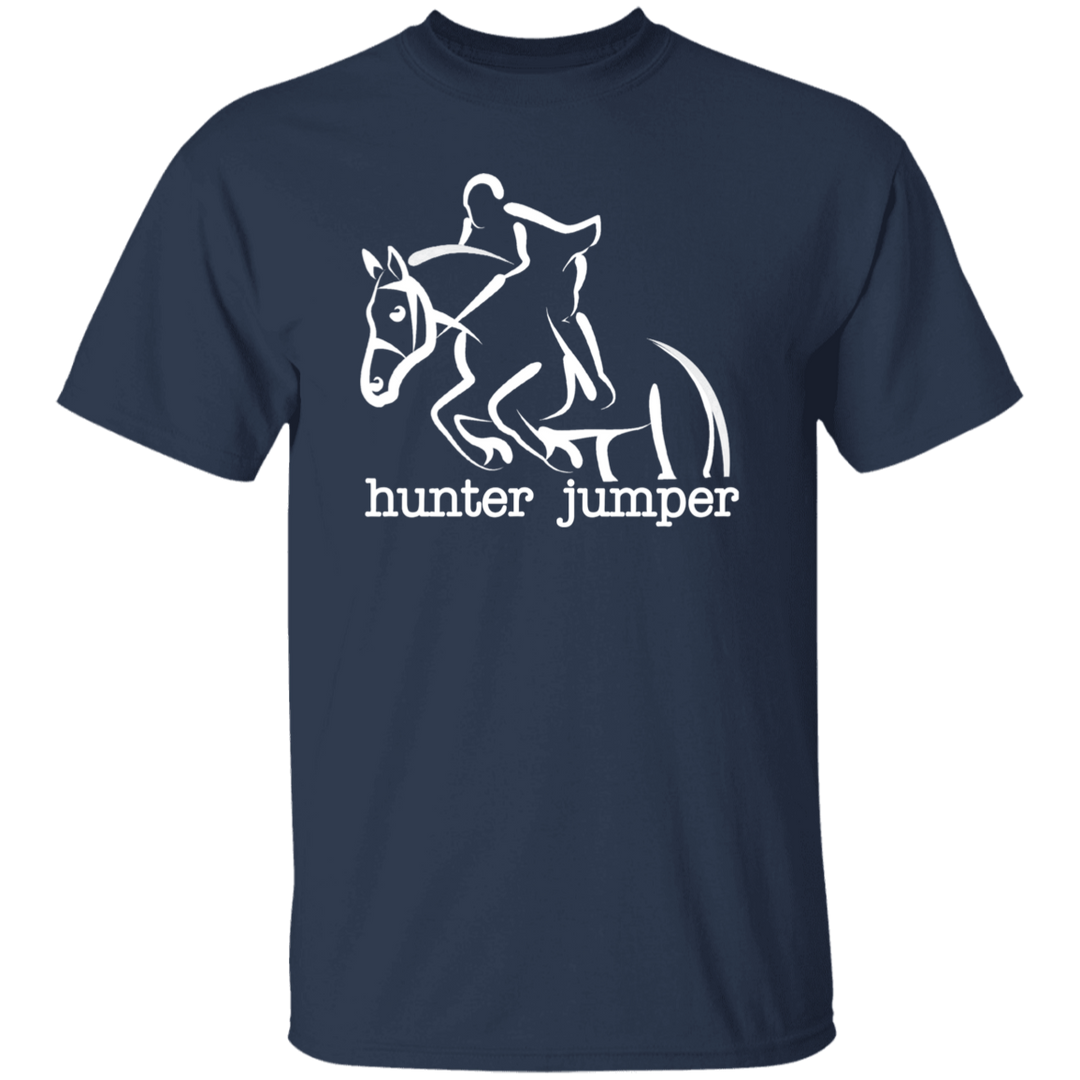 HUNTER JUMPER STYLE 1 (WHITE) 4HORSE G500 5.3 oz. T-Shirt