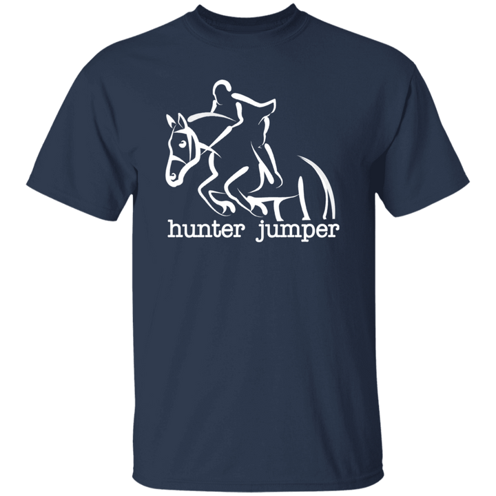 HUNTER JUMPER STYLE 1 (WHITE) 4HORSE G500 5.3 oz. T-Shirt