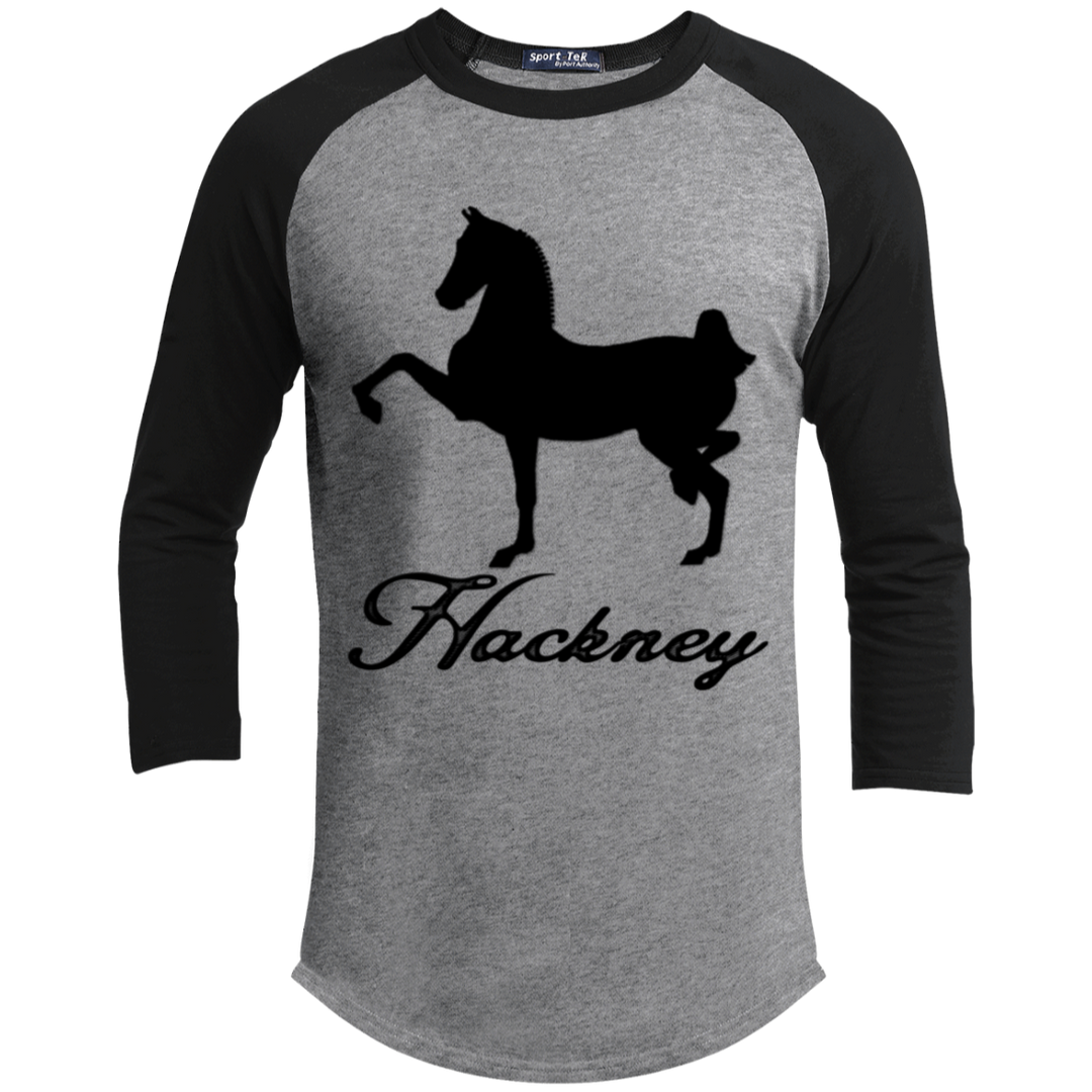 HACKNEY DESIGN 1 (black) 4HORSE YT200 Youth 3/4 Raglan Sleeve Shirt