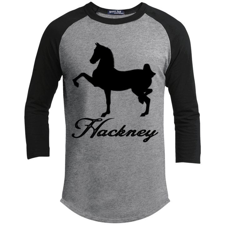 HACKNEY DESIGN 1 (black) 4HORSE YT200 Youth 3/4 Raglan Sleeve Shirt