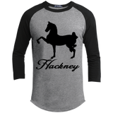 HACKNEY DESIGN 1 (black) 4HORSE YT200 Youth 3/4 Raglan Sleeve Shirt