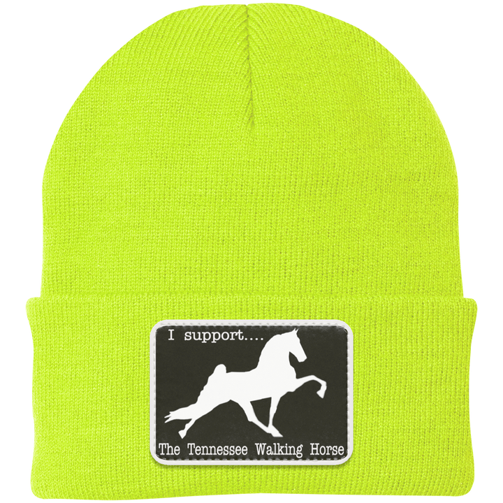 I SUPPORT THE TWH -RECTANGLE CP90 Knit Cap - Patch
