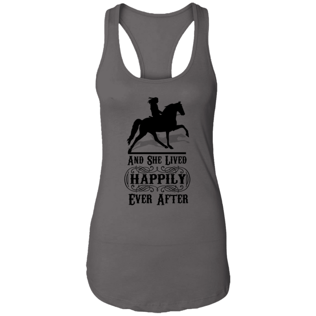 HAPPILY EVER AFTER (TWH Pleasure) Blk NL1533 Ladies Ideal Racerback Tank