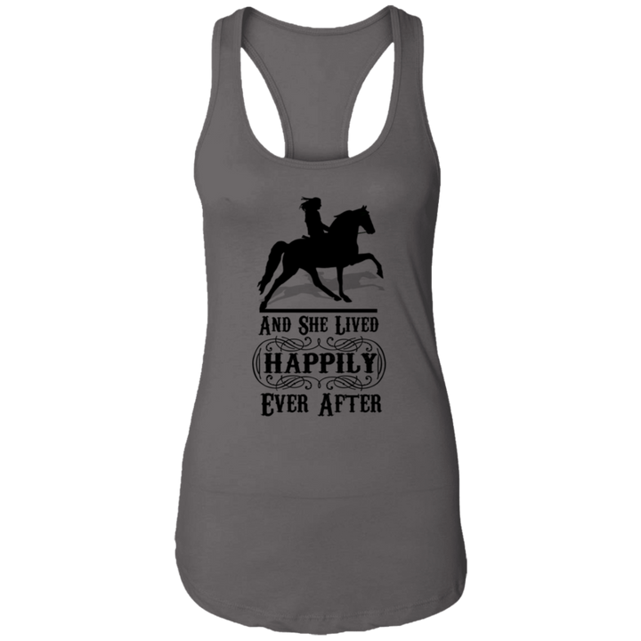 HAPPILY EVER AFTER (TWH Pleasure) Blk NL1533 Ladies Ideal Racerback Tank