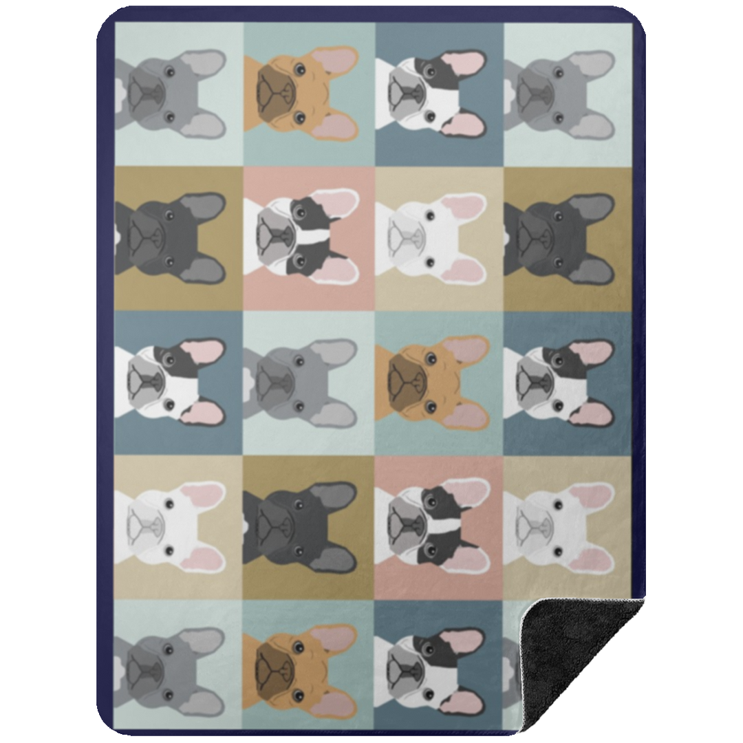 FRENCHIE BLANKET 2 BSHL Premium Black Sherpa Blanket 60x80