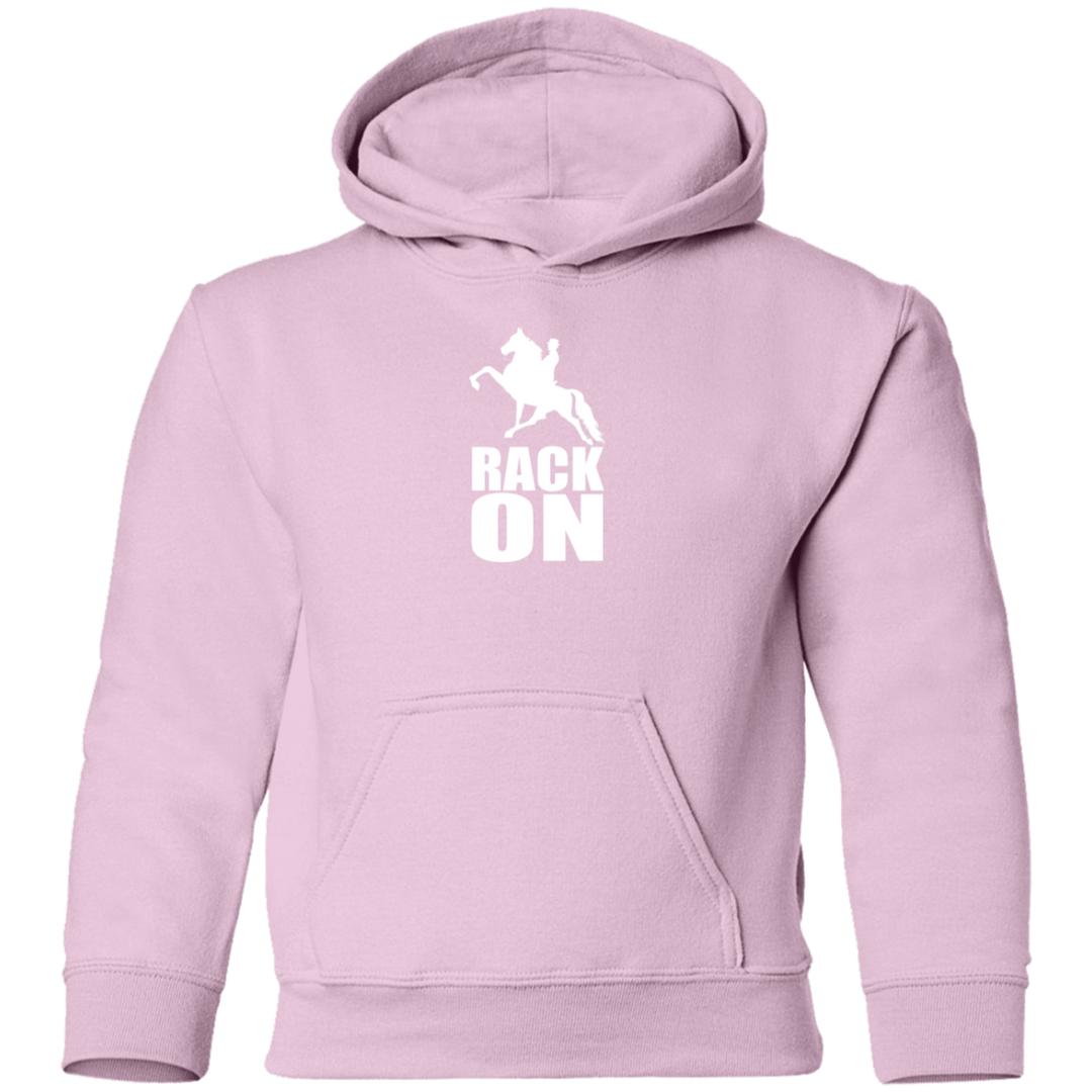 RACK ON RACKING (WHITE ART) G185B Youth Pullover Hoodie