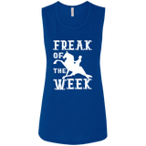 FREAK OF THE WEEK (WHITE) B8803 Ladies' Flowy Muscle Tank